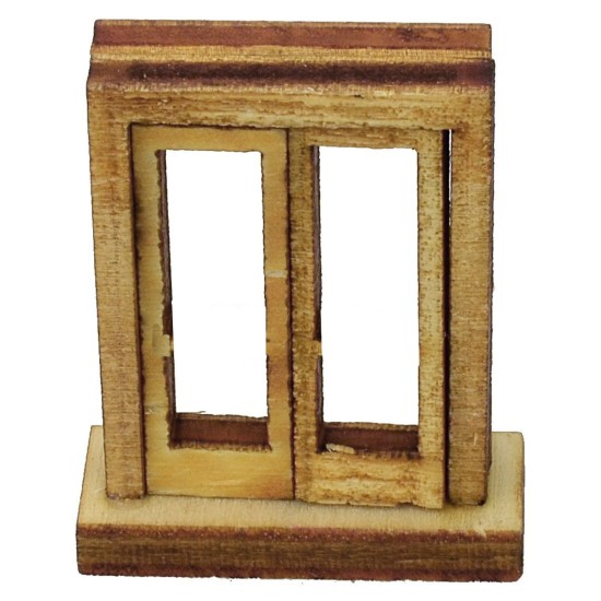 Finestra con telaio in legno cm 2,7x1x3,4 h