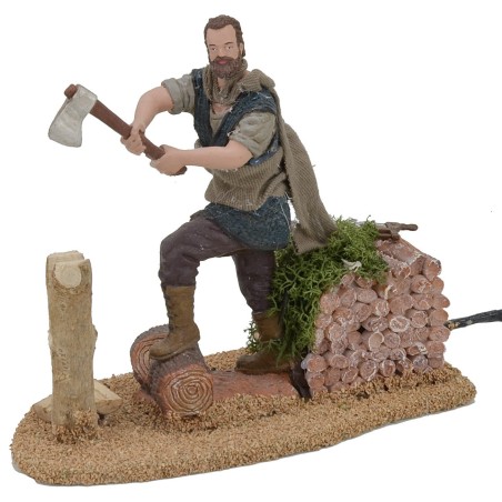 Boscaiolo 15 cm Oliver in movimento Mondo Presepi