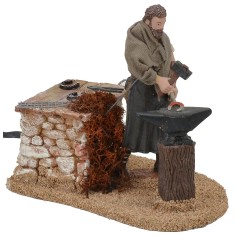 Fabbro 15 cm Oliver in movimento Mondo Presepi 2