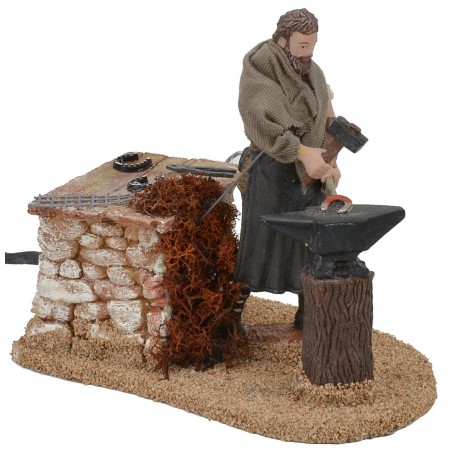 Fabbro 15 cm Oliver in movimento Mondo Presepi