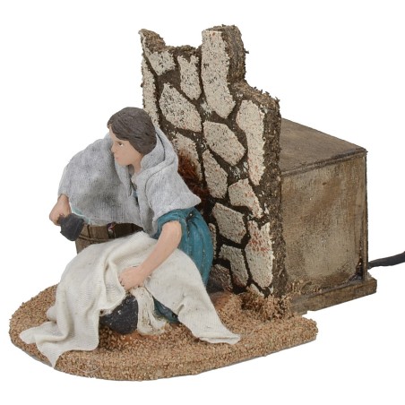 Lavandaia serie 15 cm Oliver in movimento Mondo Presepi
