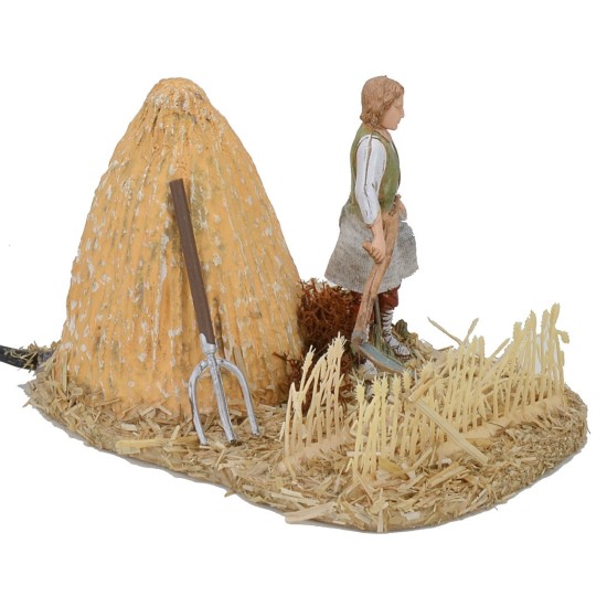 Campesino que siega en movimiento 10 cm Landi Moranduzzo