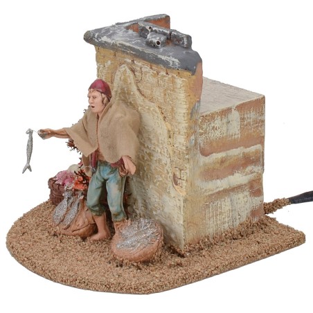 Pescivendolo in movimento 10 cm Landi Moranduzzo