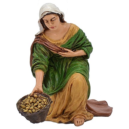 Donna con cesto serie 13 cm Pigini Mondo Presepi