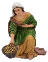 Mujer con cesta serie 13 cm Pigini Mondo Presepi