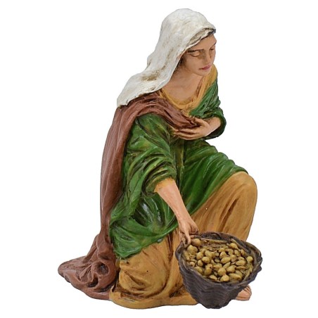 Donna con cesto serie 13 cm Pigini Mondo Presepi
