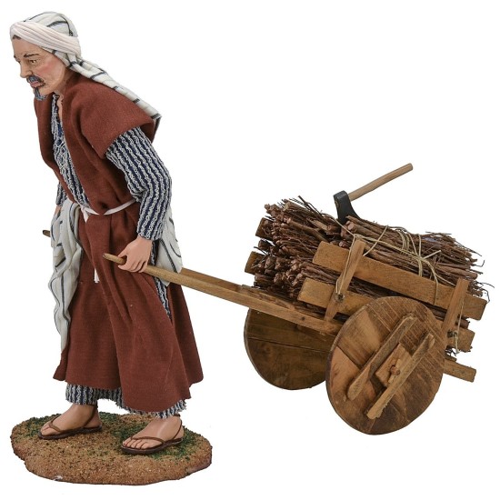 Uomo con carretto 30 cm Pigini