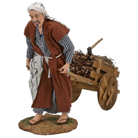 Hombre con carrito 30 cm Pigini Mundo Pesebres