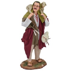 Pastore con agnello in spalle 30 cm Pigini