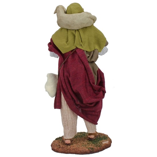 Pastore con agnello in spalle 30 cm Pigini Mondo Presepi