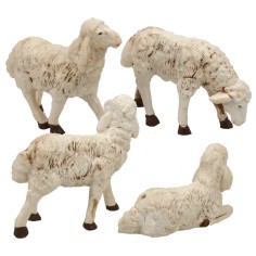 Set 4 pecore patinate per statue 20 cm 2