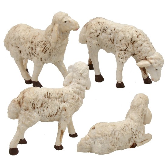 Set 4 pecore patinate per statue 20 cm