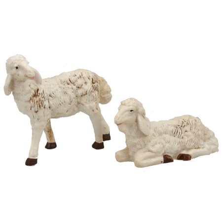 Set 4 pecore patinate per statue 20 cm