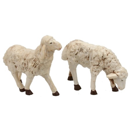 Set 4 pecore patinate per statue 20 cm Mondo Presepi