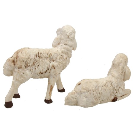 Set 4 pecore patinate per statue 20 cm