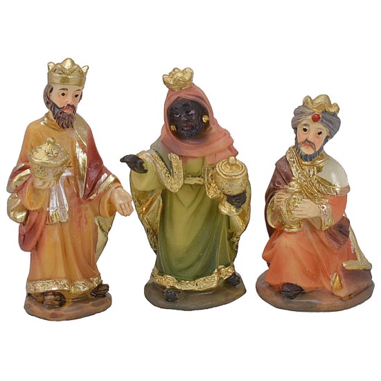 Set Natività 11 soggetti 5 cm in resina per Presepe