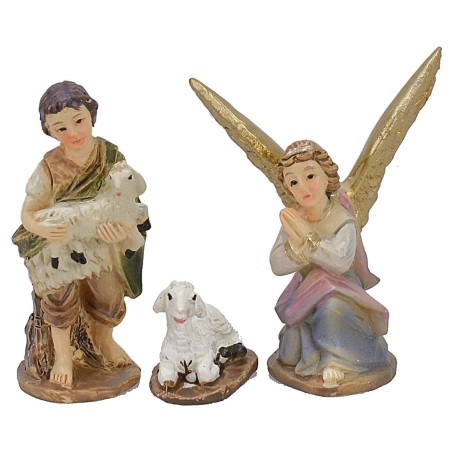 Set Natività 11 soggetti 5 cm in resina per Presepe
