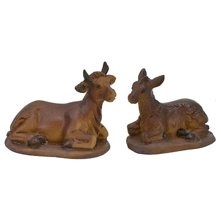 Set Natività 11 soggetti 5 cm in resina per Presepe