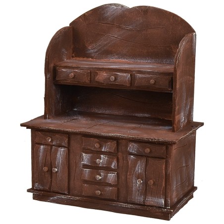 Credenza in legno antichizzato cm 25,5x13,5x32,2 h Mondo Presepi