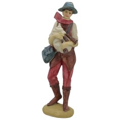 Ragazzo con zampogna in resina serie 40 cm serie, resina, base