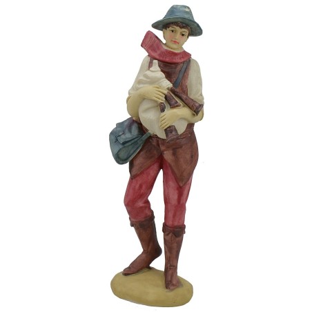 Ragazzo con zampogna in resina 30 cm Mondo Presepi