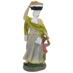 Donna con bambino in resina 30 cm Mondo Presepi 2