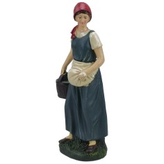 Donna con secchio in resina 30 cm Mondo Presepi