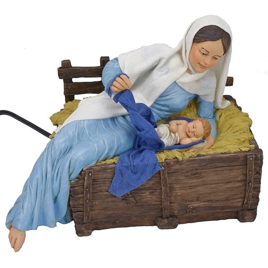 Madonna in motion with little child Pigini series 30 cm