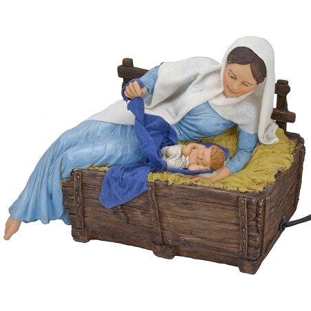 Madonna in motion with little child Pigini series 30 cm
