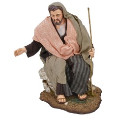 San Giuseppe seduto serie 30 cm Pigini Mondo Presepi