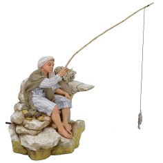 Giovane pescatore serie 30 cm in movimento Pigini Mondo Presepi 2