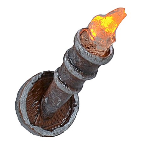 Fiaccola h 3,7 cm tremolante con led giallo 12 v. Mondo Presepi