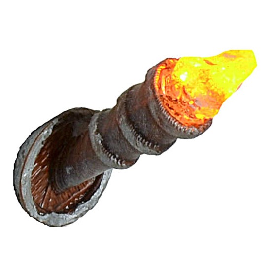 Antorcha h 3,7 cm parpadeante con led amarillo 12 v. Mundo Pesebres