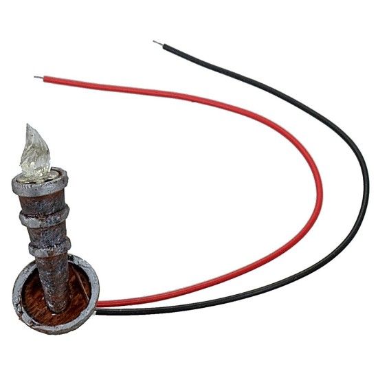 Antorcha h 3,7 cm parpadeante con led amarillo 12 v. Mundo Pesebres