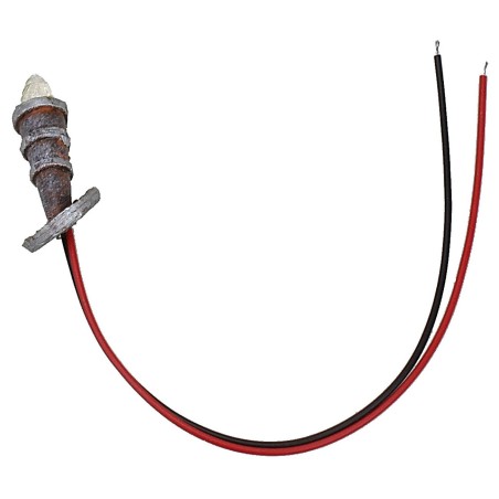 Antorcha de 4,7 cm parpadeante con LED amarillo de 12 V. Mondo Presepi