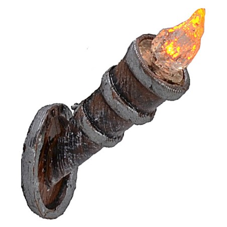 Antorcha de 4,7 cm parpadeante con LED amarillo de 12 V. Mondo Presepi