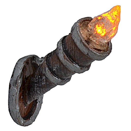 Antorcha de 4,7 cm parpadeante con LED amarillo de 12 V. Mondo Presepi