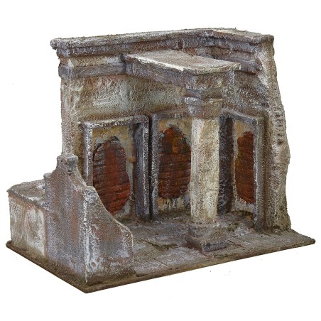 Setting scourging of Christ at the forum with Pilate's chair