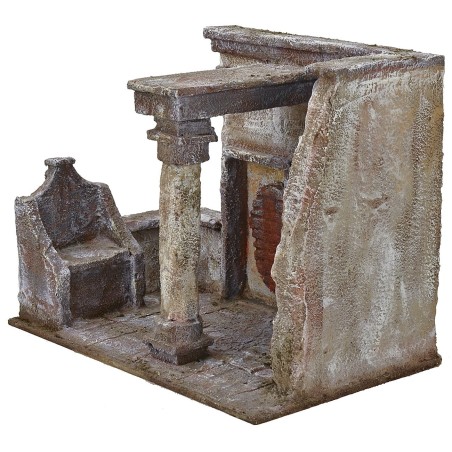 Setting scourging of Christ at the forum with armchair by