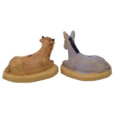 Cm 4 set bue e asino lux in pvc Mondo Presepi 2