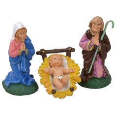 Cm 8 Natividad set de 3 piezas en PVC Mundo Pesebres 2