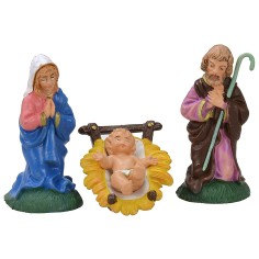 Cm 8 Natividad set de 3 piezas en PVC Mundo Pesebres
