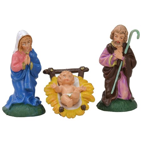 Cm 8 Natività set 3 pz in pvc Mondo Presepi