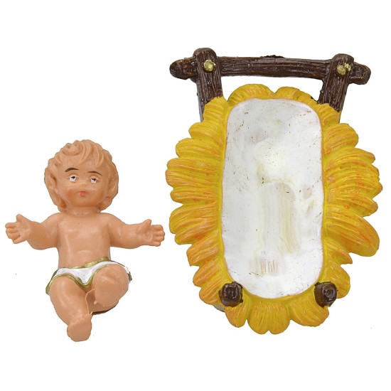 Cm 8 Natività set 3 pz in pvc Mondo Presepi