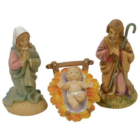 Cm 8 Natività lux set 3 pz in pvc Mondo Presepi