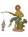 Cm 8 Pescatore lux con pesce Mondo Presepi