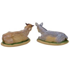Conjunto de buey y burro lux de 8 cm en PVC Mondo Presepi 2