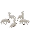 Conjunto de 5 ovejas para belén para pastores de 8 cm Mondo Presepi
