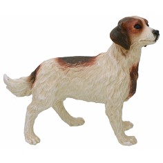 Cane bianco e marrone per statue da 30 cm Mondo Presepi 2