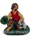 Hombre de 8 cm con perro en PVC